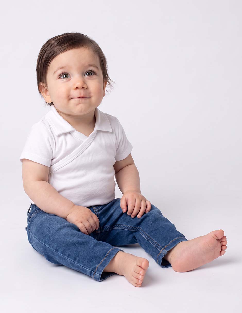 Jeans regular lavado medio para niño