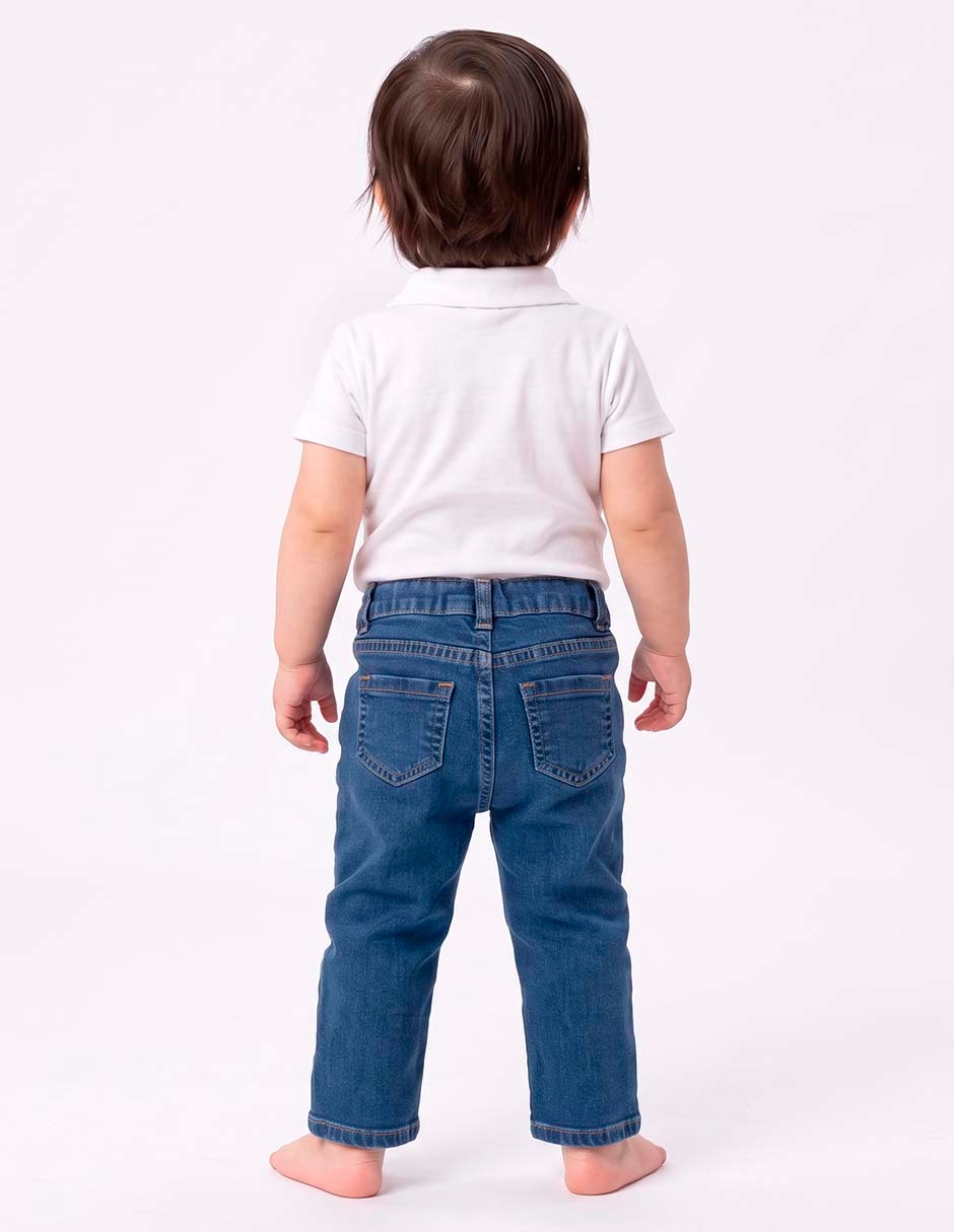 Jeans regular lavado medio para niño 2