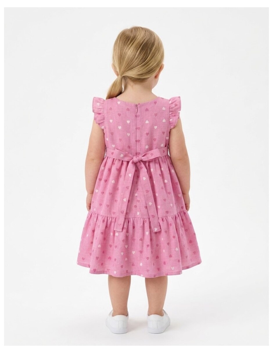 Vestido manga mariposa para niña 2